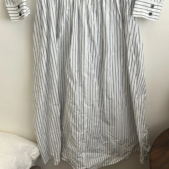 Sandro Striped 100% Cotton Midi Dress - Picture 6 of 11